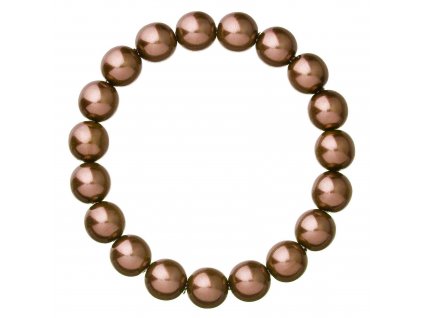 Perlový náramek hnědý 56010.3 brown