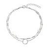 29831 dvojity stribrny naramek s perlickami 23015 1