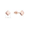 32774 1 pozlacene stribrne nausnice ctverecky 61026 rose gold