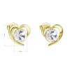 29558 2 pozlacene stribrne nausnice pecka s krystaly swarovski bile srdce 31259 1