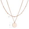 31559 3 pozlaceny rose nahrdelnik dvourady s placickou a retizkem s kulickami 62002