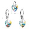 16385 2 sada sperku s krystaly swarovski nausnice a privesek ab efekt srdce 39003 2