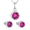24983 sada sperku s krystaly swarovski nausnice a privesek ruzove kulate 39352 3 fuchsia