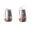 17228 1 stribrne nausnice klipsy s krystaly swarovski cerny pulkruh 31172 5