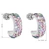 17555 2 stribrne nausnice kruhy s krystaly swarovski mix barev pulkruh 31118 3 sakura