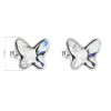 20516 2 stribrne nausnice pecka s krystaly swarovski bily motyl 31251 1