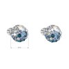 25877 3 stribrne nausnice pecka s krystaly swarovski modre kulate 31336 3 ice blue