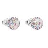 17639 stribrne nausnice pecka s krystaly swarovski ruzove kulate 31136 3