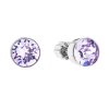 25742 stribrne nausnice pecka se swarovski krystaly fialove kulate 31113 3 violet