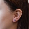 25742 1 stribrne nausnice pecka se swarovski krystaly fialove kulate 31113 3 violet