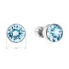 25727 3 stribrne nausnice pecka se swarovski krystaly modre kulate 31113 3 aqua