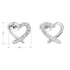 23111 2 stribrne nausnice pecka se zirkonem bile srdce 11079 1