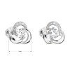 23051 4 stribrne nausnice pecka se zirkonem v bile barve 11006 1