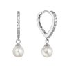 30188 stribrne nausnice srdce se zirkony a visici perlickou shell 11426 1
