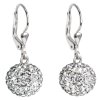 16316 stribrne nausnice visaci s krystaly swarovski bile kulate 31109 1