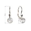 16310 3 stribrne nausnice visaci s krystaly swarovski bile kulate 31112 1
