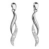 17021 stribrne nausnice visaci s krystaly swarovski bile vlnky 31162 1