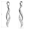17021 3 stribrne nausnice visaci s krystaly swarovski bile vlnky 31162 1