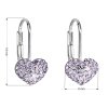 17009 2 stribrne nausnice visaci s krystaly swarovski fialove srdce 31125 3