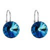 17921 stribrne nausnice visaci s krystaly swarovski modre kulate 31106 5