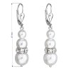 17441 2 stribrne nausnice visaci se syntetickymi perlami a krystaly swarovski bile kulate 31150 1
