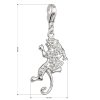 22214 1 stribrny privesek s krystaly bily panter 34819 1