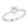 Zlatý prsten 85011.1 bílé zlato s briliantem (Velikost 48 (ø15,3 mm))