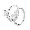 16465 1 stribrne nausnice krouzky s kulatym a kapkovitym kubickym zirkonem crystal stribro 925 1000