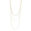 16696 pozlaceny stribrny nahrdelnik tri jemne retizky stribro 925 1000