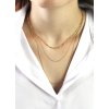 16696 2 pozlaceny stribrny nahrdelnik tri jemne retizky stribro 925 1000