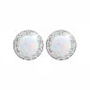 16915 stribrne nausnice puzety s kulatym opalem a krystaly swarovski white male stribro 925 1000