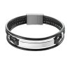 30230 naramek pansky cerna recykl kuze s ocelovou ozdobou 43029 3 cerny