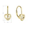 32351 1 pozlacene stribrne nausnice srdce se zirkonem 11514 1 crystal