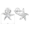 24473 2 stribrne nausnice pecka se zirkonem bila hvezdice 11292 1