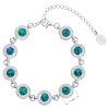 27527 3 stribrny naramek se syntetickym opalem a krystaly preciosa zeleny 33105 1