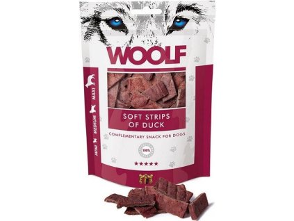 Pochoutka WOOLF soft strips of duck 100g