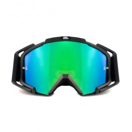 Horsefeathers MTB brýle Patriot - black/mirror green