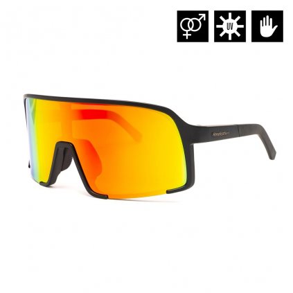 Cyklistické brýle Horsefeathers Magnum -matt black/mirror red