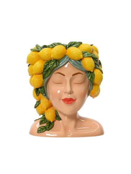Váza s citrónmi v tvare hlavy