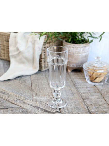 Pohár na sekt s perlovým vzorom