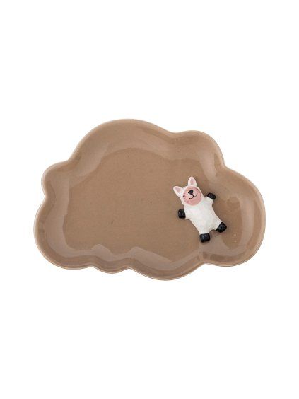 Hnedý kameninový tanier Dolly