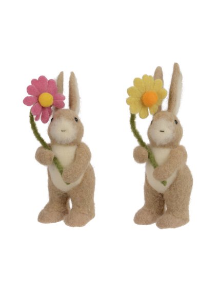 Zajac s kvietkom 16cm (Variant A)