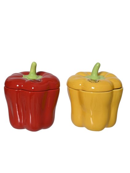 Keramická dóza v tvare papriky (Variant Červený)