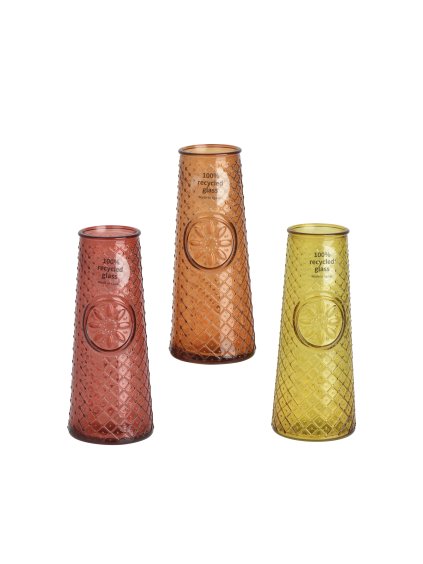 Sklenená vázička 16,5cm (Variant Červená)