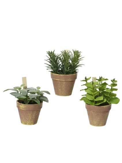 Umelé bylinky v kvetináči 17cm (Variant A)