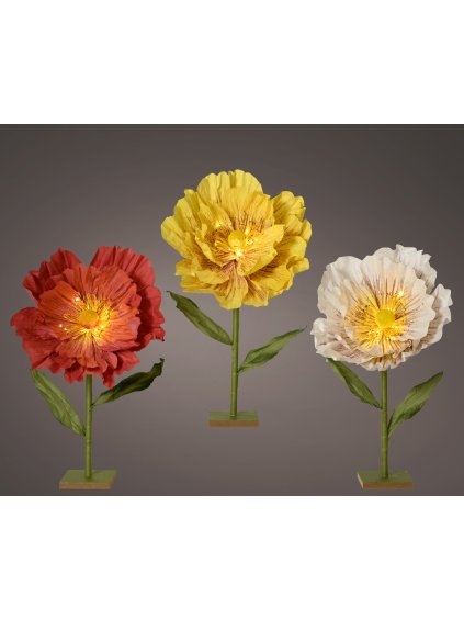 LED papierový kvet 63cm