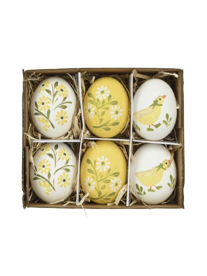 6 kraslíc biela+žltá