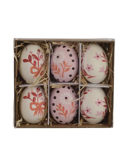 6 kraslíc so vzorom