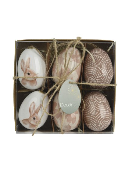 6 penových kraslíc so zajacom