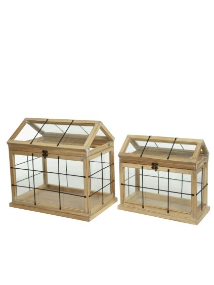 Set dvoch dekoratívnych skleníkov